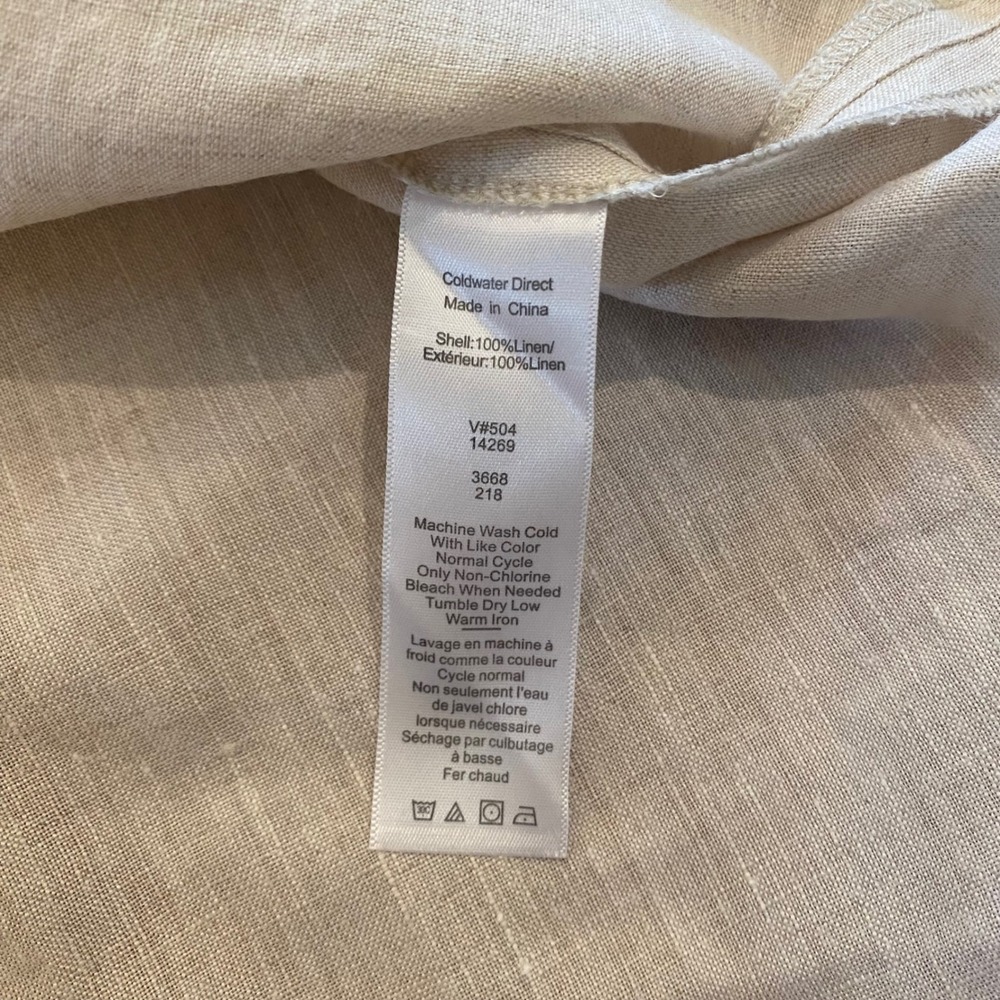 Coldwater Creek Womens 100% Linen Top Sleeveless Size 2x - Picture 5 of 5